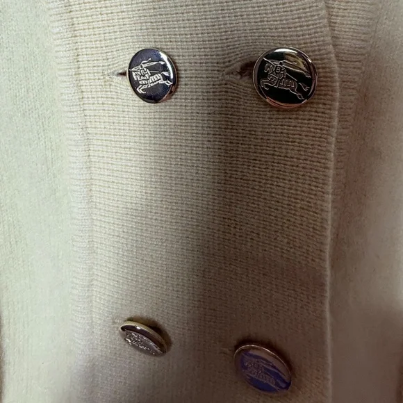 Burberry Vintage yellow cardigan double-breasted design Size Medium (I) - Picture 4 of 5